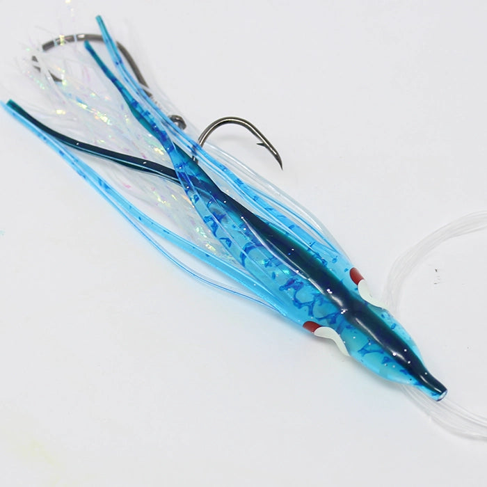 Gold Star Yamashita Octopus Salmon Trolling Rig UV Blue Splatter