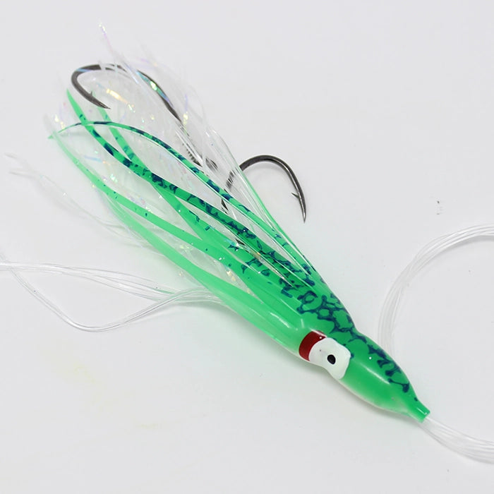 Gold Star Yamashita Octopus Salmon Trolling Rig UV Green Splatter