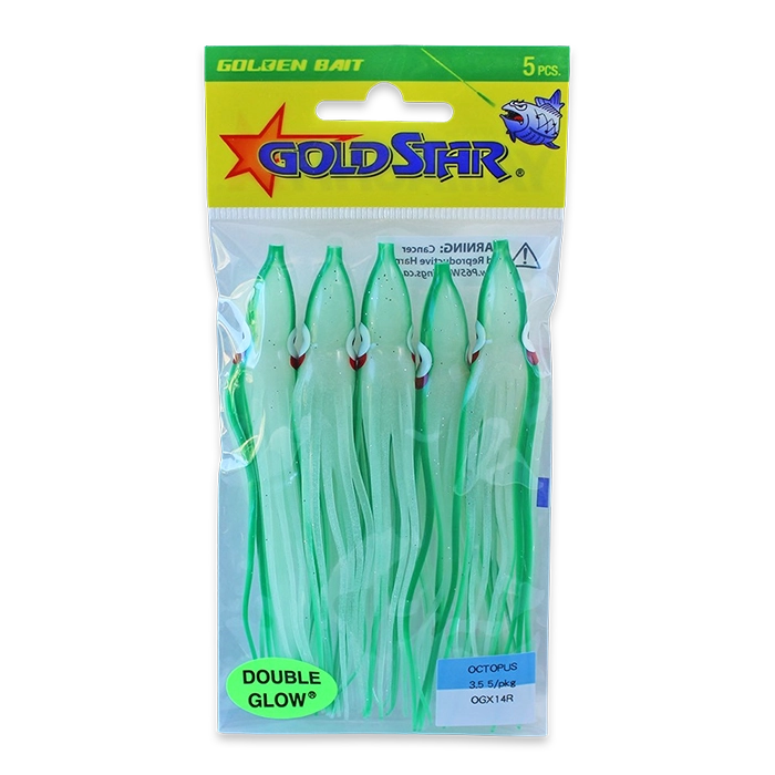 Gold Star Yamashita Octopus Squid OGX14R Glow Green Stripe