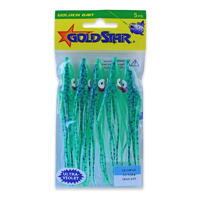 Gold Star Yamashita Octopus Squid OKM142R UV Green Splatter