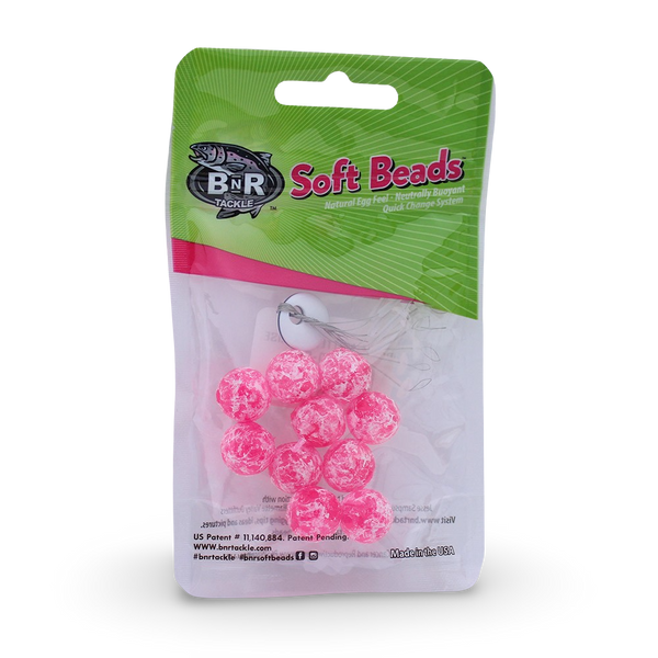 BnR Tackle Soft Beads - 10 mm - Mottled Cerise