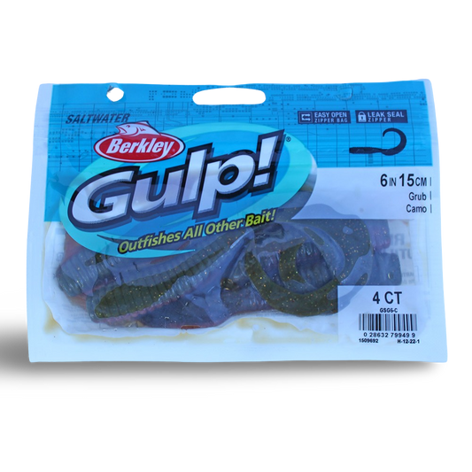 Berkley Gulp Saltwater 6" to 8" Grub - Camo