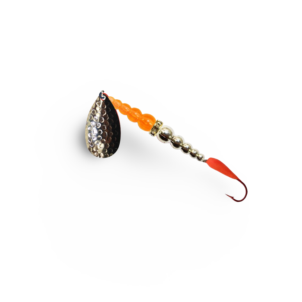 Mack's Kokanee Killer - Size 6 Hammered Nickel & Orange, Chrome, Cerise