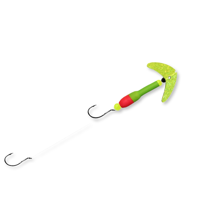 IMG_1095Macks Wally Pop Crawler Harness Chartreuse Sparkle Lime Green Pink