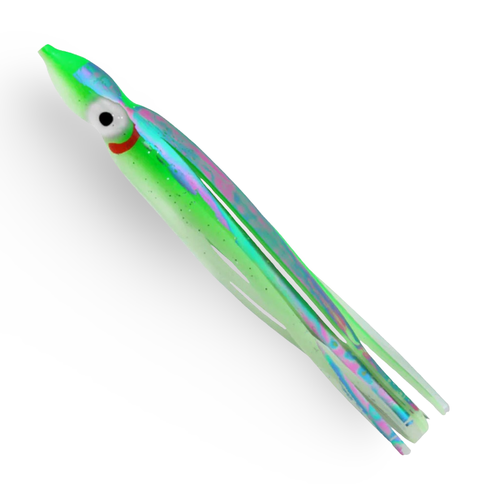 Delta Tackle 4.5" Squid 5-Pack Green Oil Slick