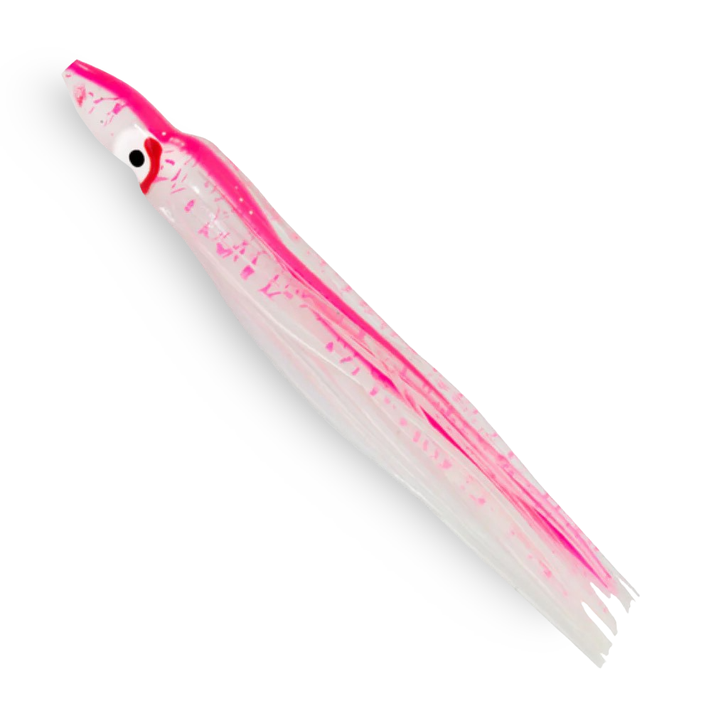 Delta Tackle 4.5" Squid 5-Pack UV/Pink Splatter Back