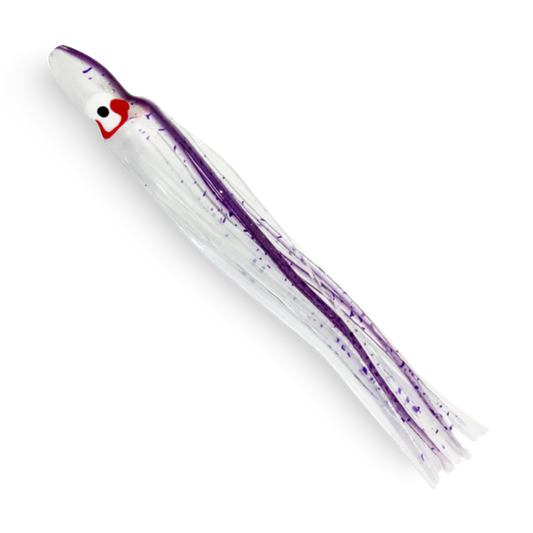 Delta Tackle 4.5" Squid 5-Pack UV/Purple Splatter Back