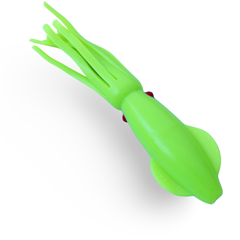 B2 Squid Triple Glow Neon Green, 2.5" to 8"