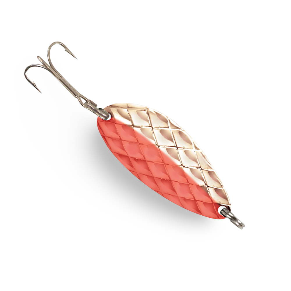 Little Cleo Spoon Hammered Gold & Fl Orange Seattle Fishing Company