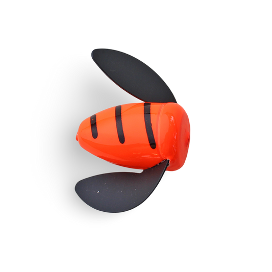 Yakima Bait Spin-N-Glo - Flame Tiger Stripe & Black Wing