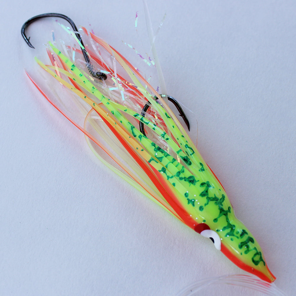 Salmon Trolling Rig - Glow Chartreuse Spatterback Red Stripe OG236R–  Seattle Fishing Company