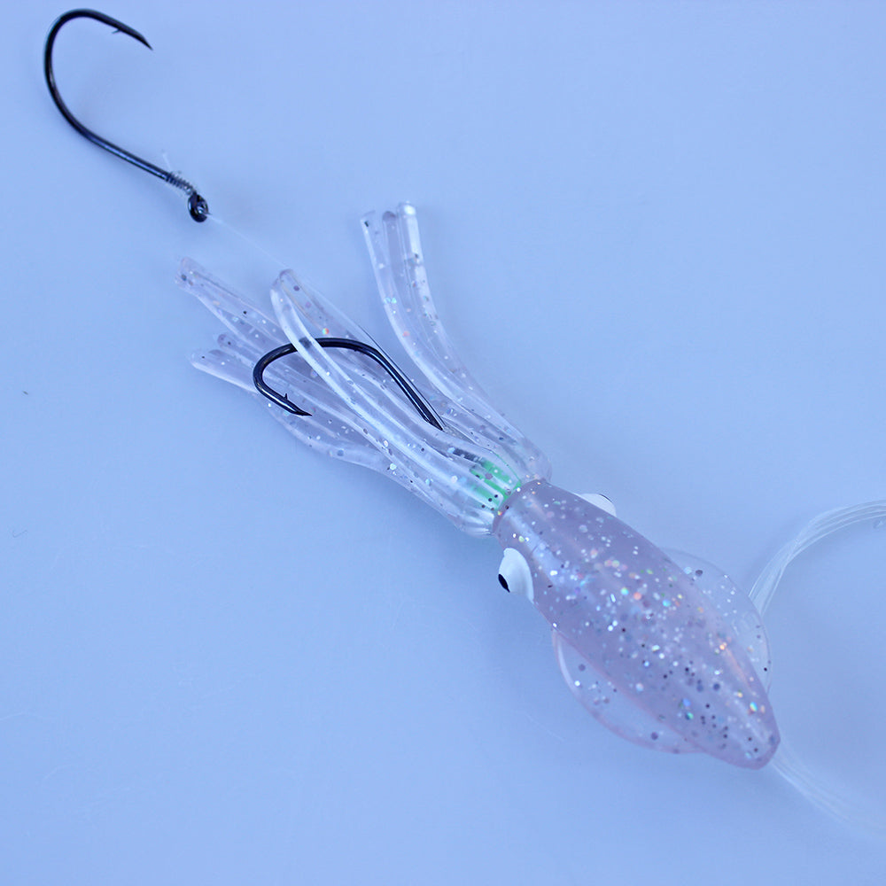 Salmon Trolling Rig - B2 Squid 4" UV Purple Haze