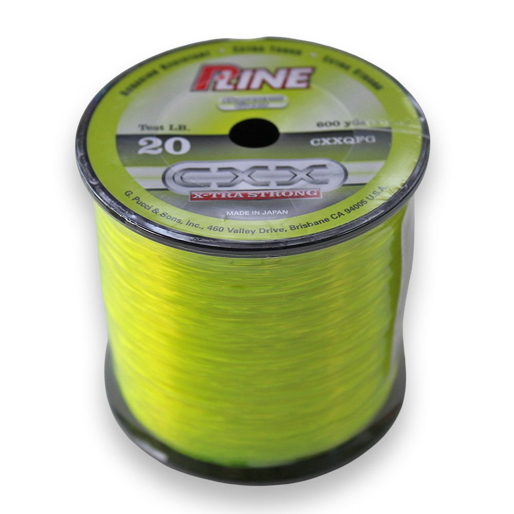 P-Line CXX Fluorescent Green X-tra Strong Fishing Line 15Pound - 600 Yards