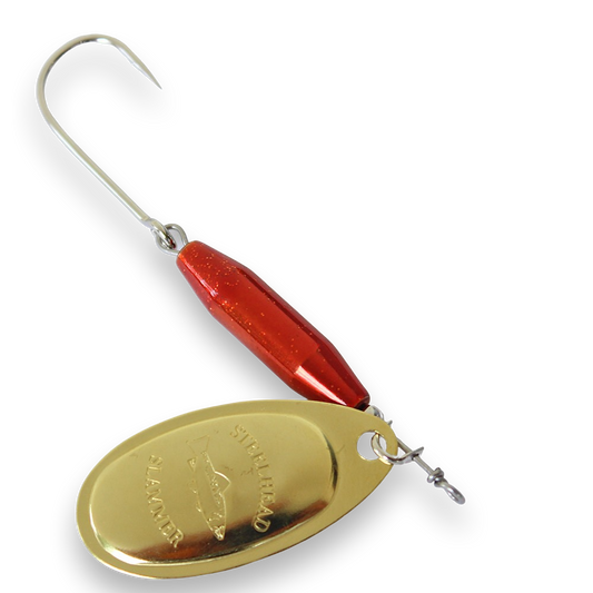 Steelhead Slammer Spinner - Blazin Orange Brass