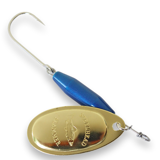 Steelhead Slammer Spinner -  Cheater Blue Brass