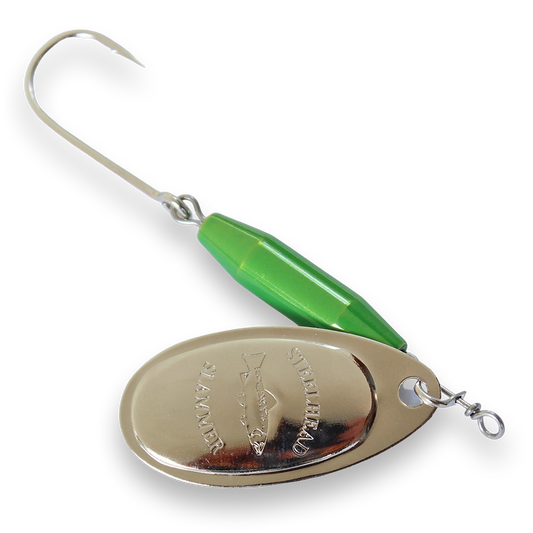 Steelhead Slammer Spinner - Electric Green Nickel