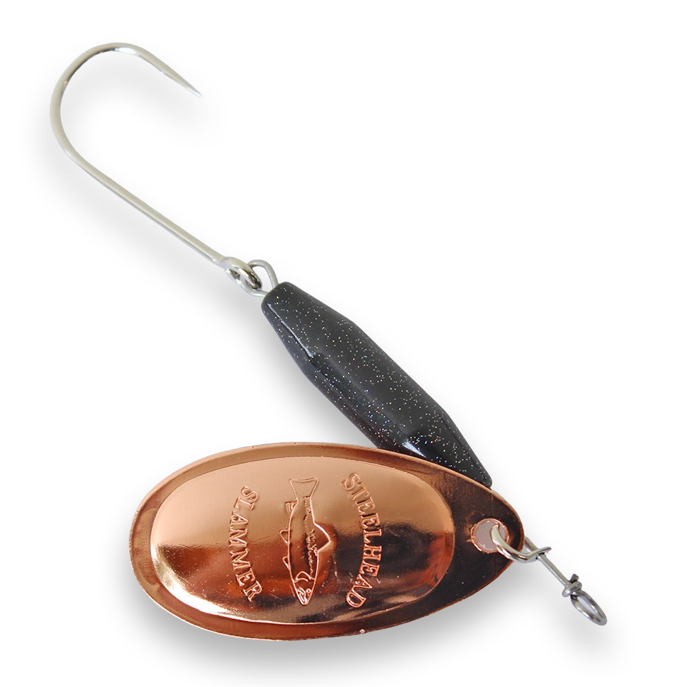 Steelhead Slammer Spinner Black Galaxy Copper Seattle Fishing Company