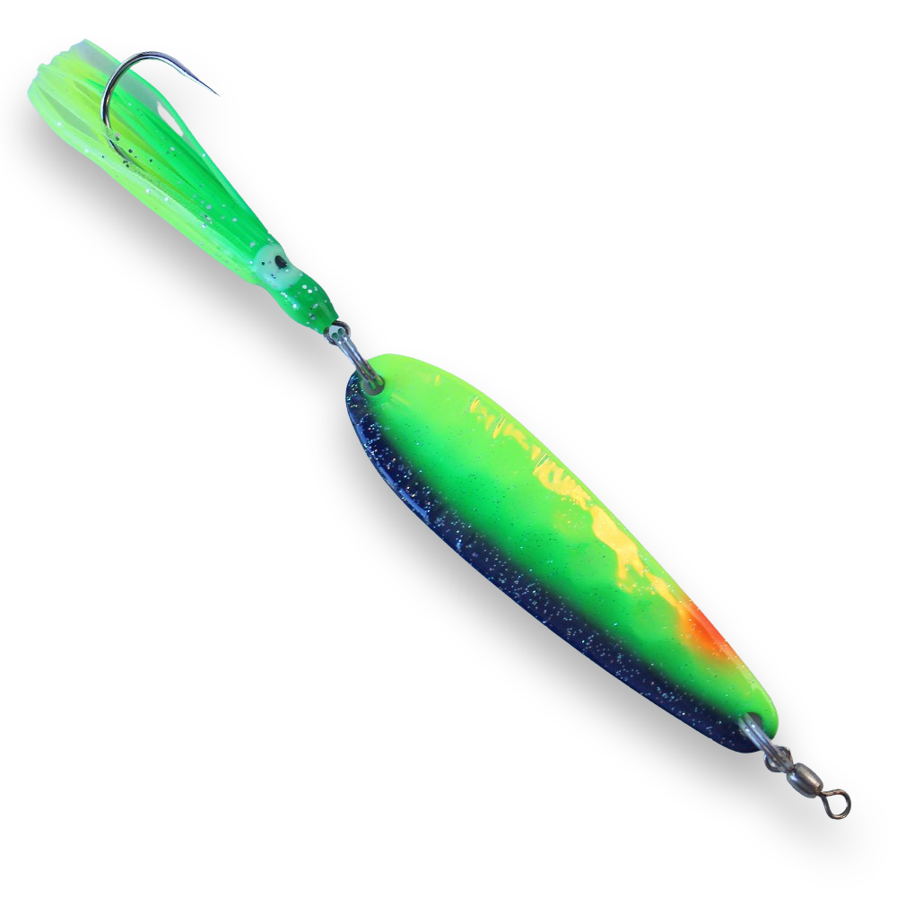 McOmies' Champion Glow Spoon with Hoochie - Mountain Dew