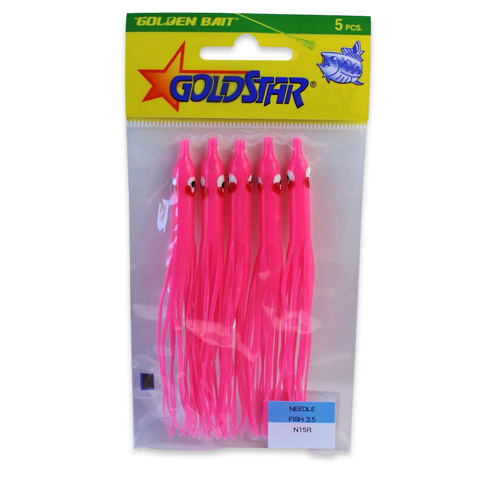 Gold Star Squid #35 Needlefish 4-1/4", Hot Pink N15R