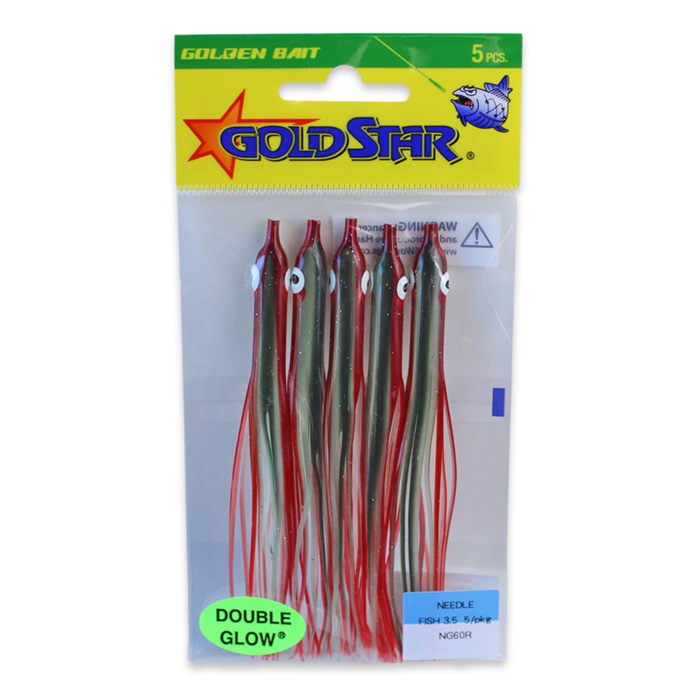 Gold Star Squid #35 Needlefish 4-1/4", Glow Army Truck NG60R