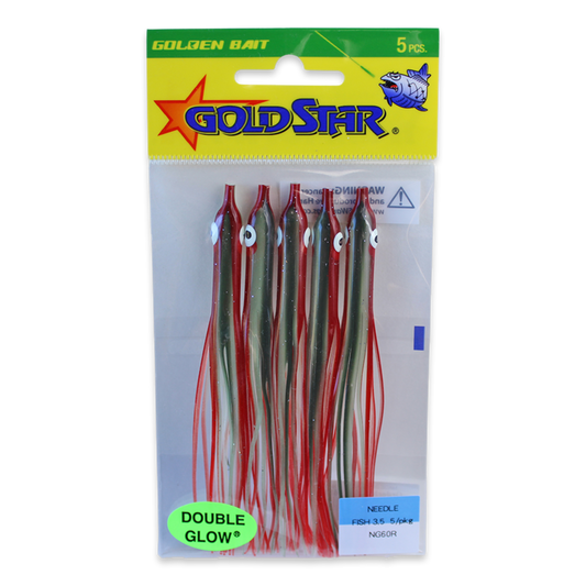 Gold Star Squid #35 Needlefish 4-1/4", Glow Army Truck NG60R