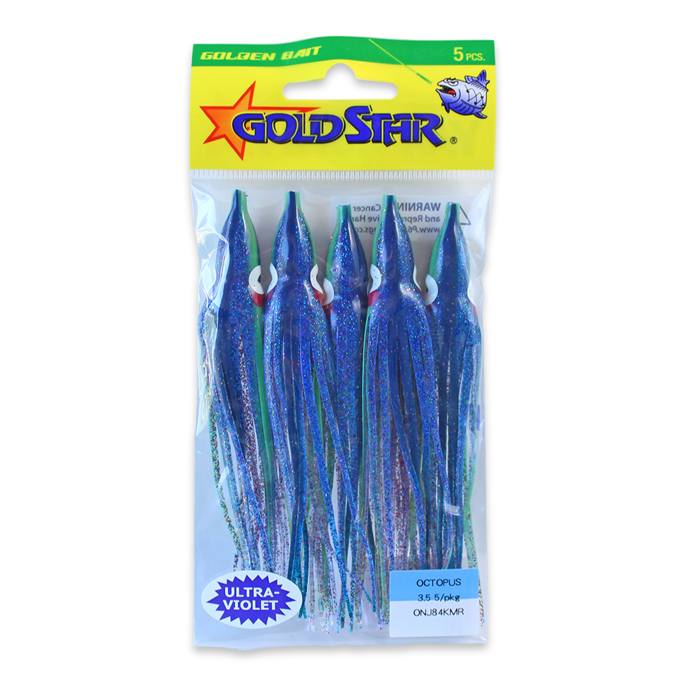Gold Star Squid #35 Octopus 4-1/4, UV Herring Aide ONJ84KMR– Seattle  Fishing Company