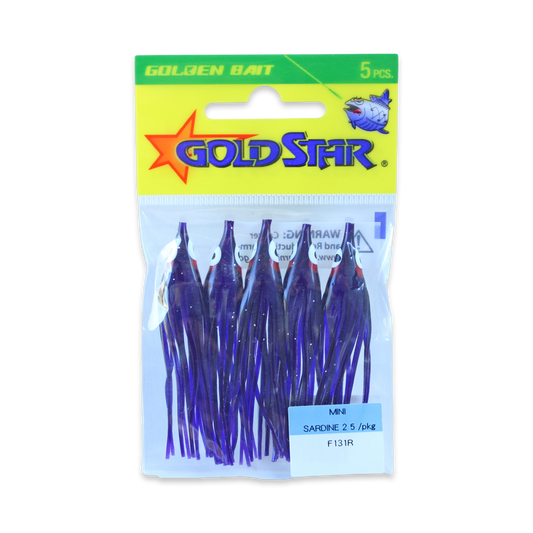 Gold Star Squid #20 Mini Sardine 2-1/4", Deep Dark Purple F131R