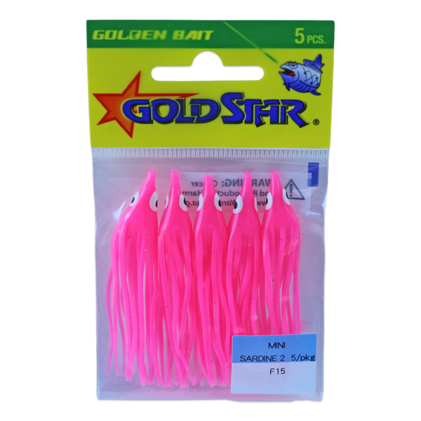 Silver Horde Gold Star Squid - 4-1/4 - Double Glow Chartreuse