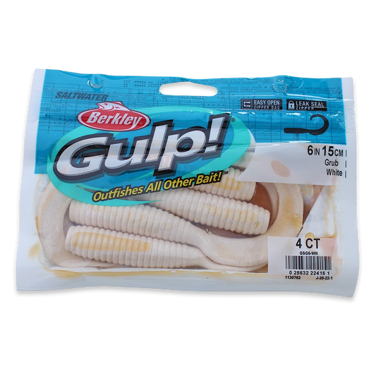 Berkley Gulp Saltwater 6" to 8" Grub - White