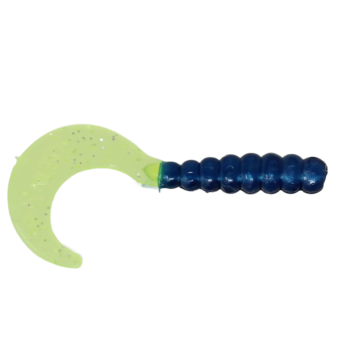 Kalins 2 Inch Triple Threat Grubs Black N Blue Chartreuse 824