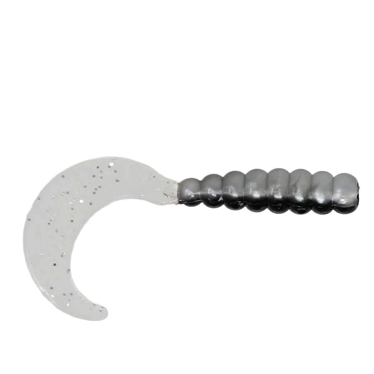 Kalins 2 Inch Triple Threat Grubs Black N Silver 812