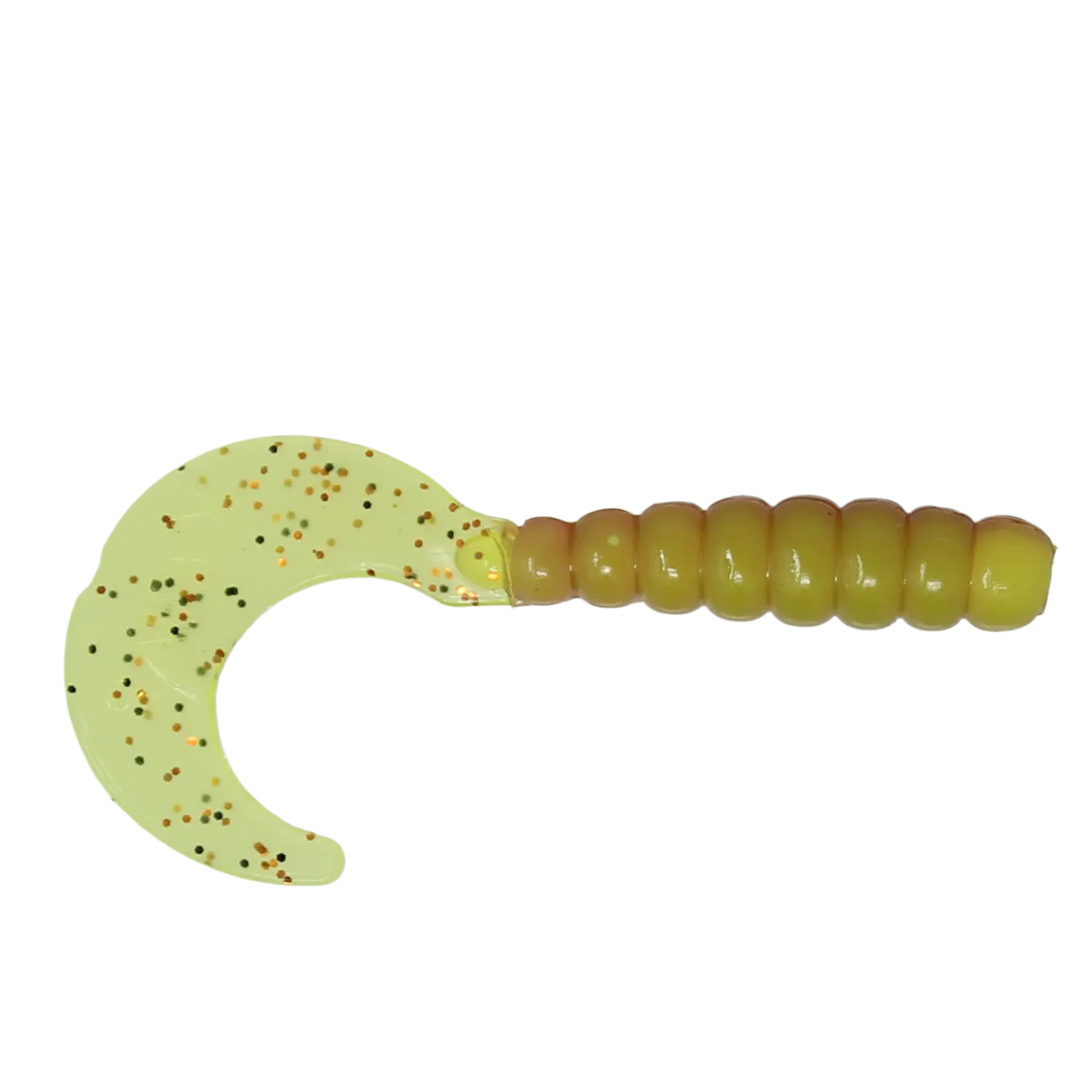 Kalins 2 Inch Triple Threat Grubs Pumpkin Chartreuse 830