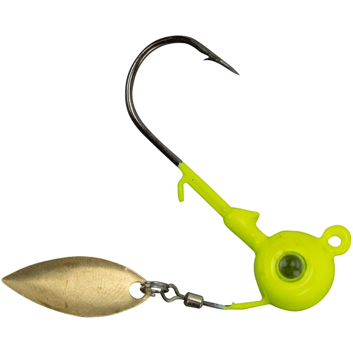 Kalins Google Eye Spinner Jig Chartreuse