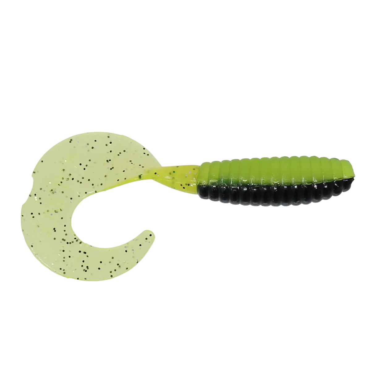 Kalins Triple Threat 3 Inch Grubs Chartreuse Shad 834