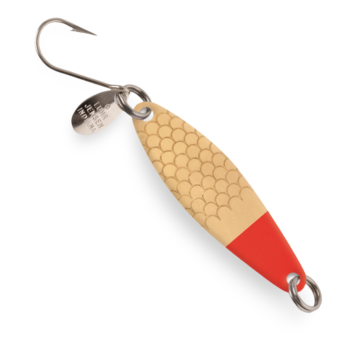 Luhr Jensen Needlefish Spoon Brass Red Head