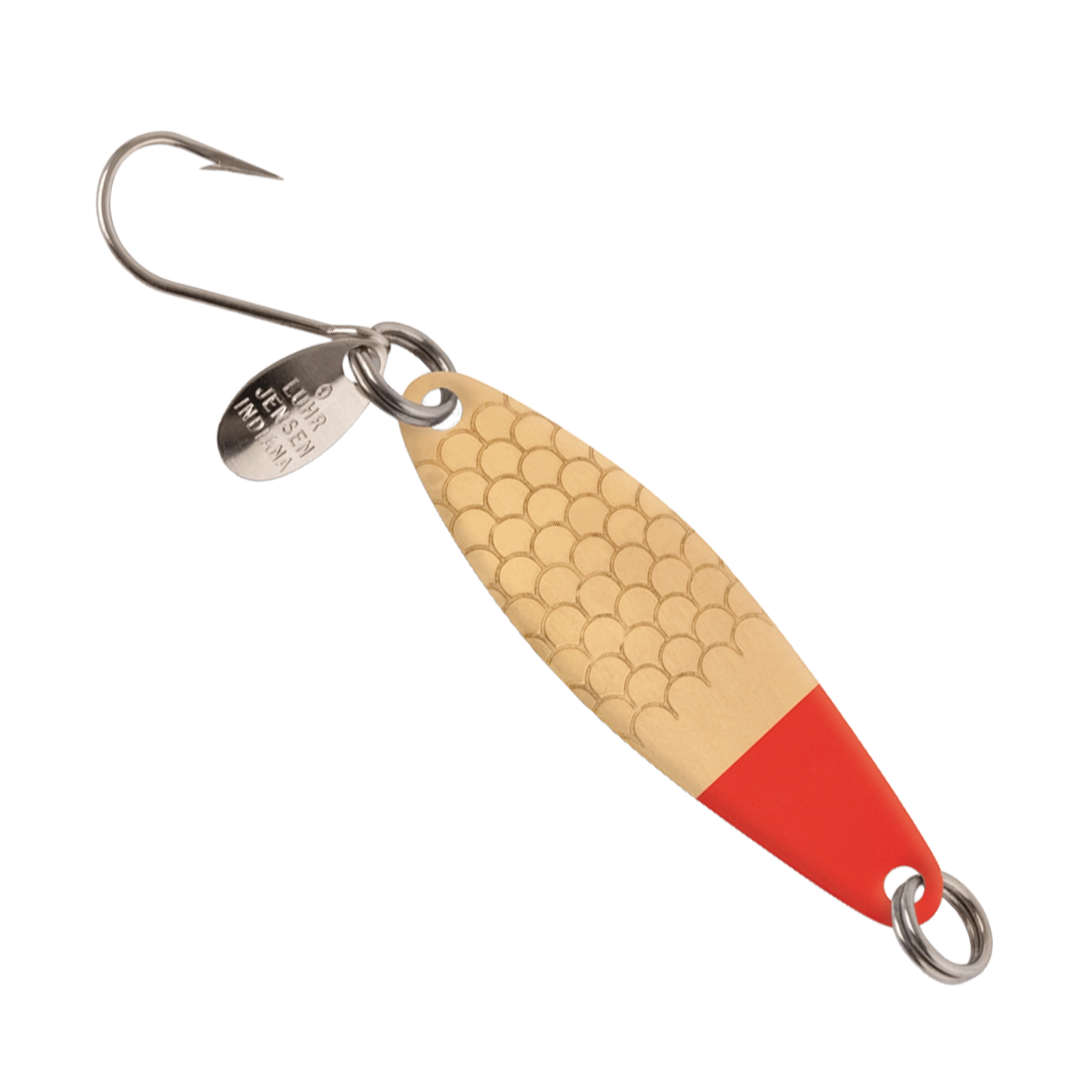 Luhr Jensen Needlefish Spoon Brass Red Head