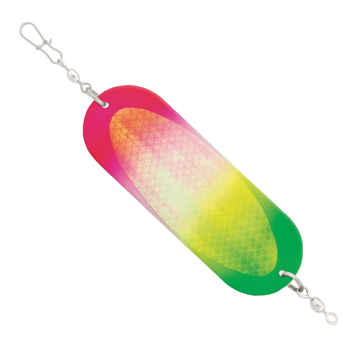 dodger fishing lure Luhr Jensen Trout & Kokanee Dodger, Green Rainbow Fishscale