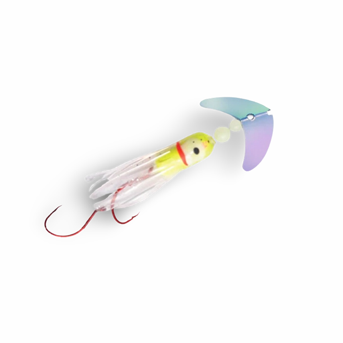 Macks Kokanee Hoochie UV Glo Burst Chartreuse