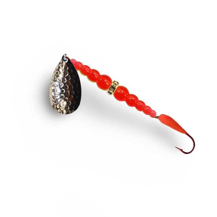 Macks Kokanee Killer Hammered Nickel Hot Cerise Flo Orange