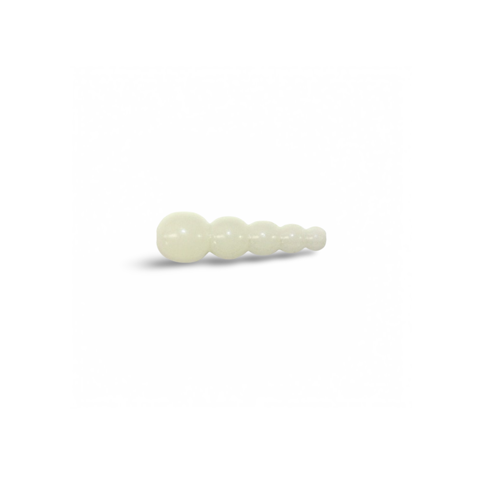 Macks Wedding Ring Tapered Beads Glow White