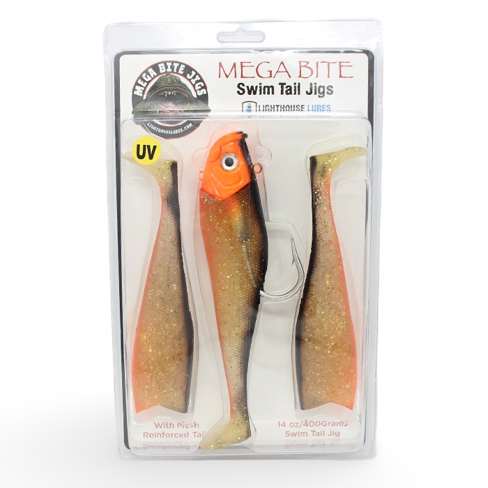 Mega Bite Swim Tail Jig, 14 oz. Rum & Coke