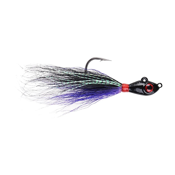 Mustad Big Eye Bucktail Jig Black Purple