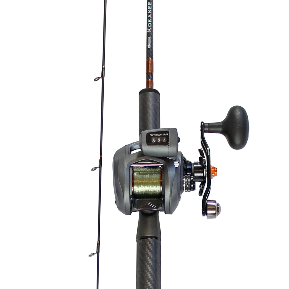 okuma 6 6 brown and black reflexions freshwater fishing rod Okuma Kokanee Black Series Combo