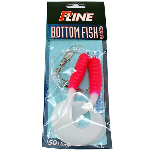 P-Line Bottom Fish Grub Rig Pink White