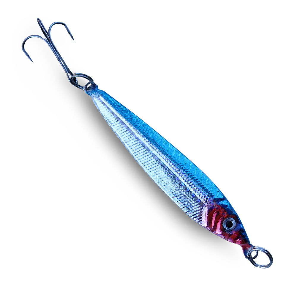 P-Line Laser Minnow Blue Silver Red Head