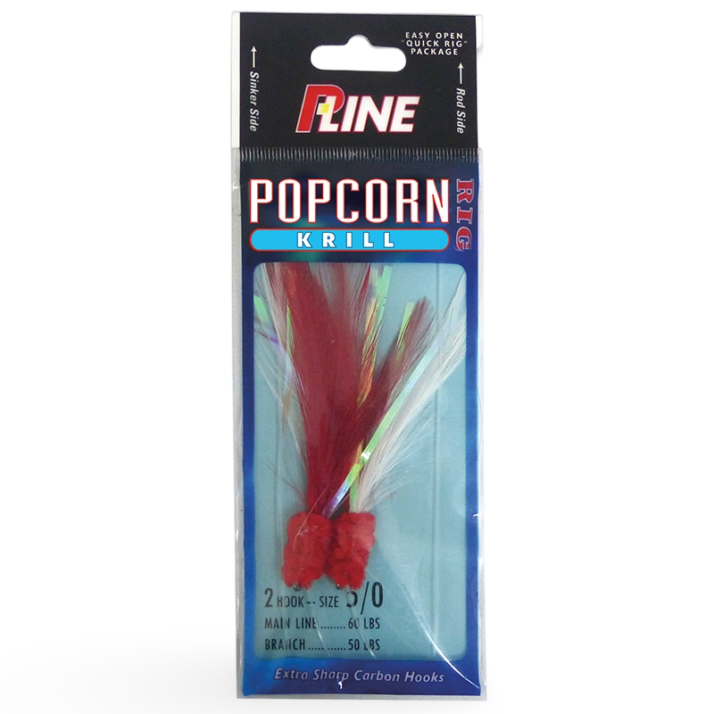 P-Line Popcorn Krill Bottom Fishing Rig Red White