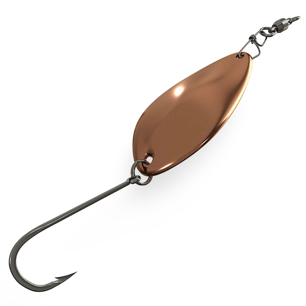 bass pro shop lures spoons P-Line Pro Steel Spoon Copper / 2/3 oz