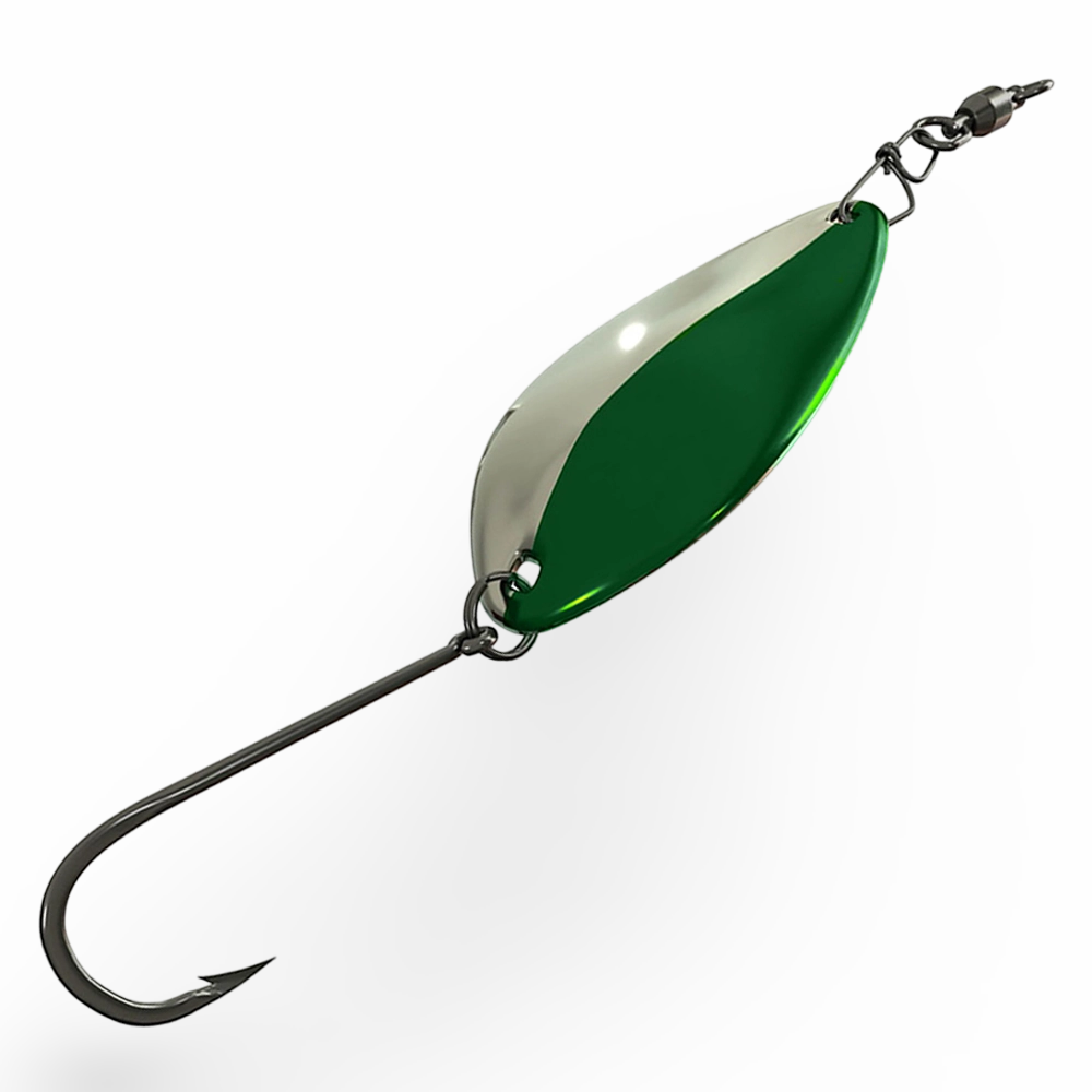 P-Line Pro Steel Spoon Silver Metallic Green