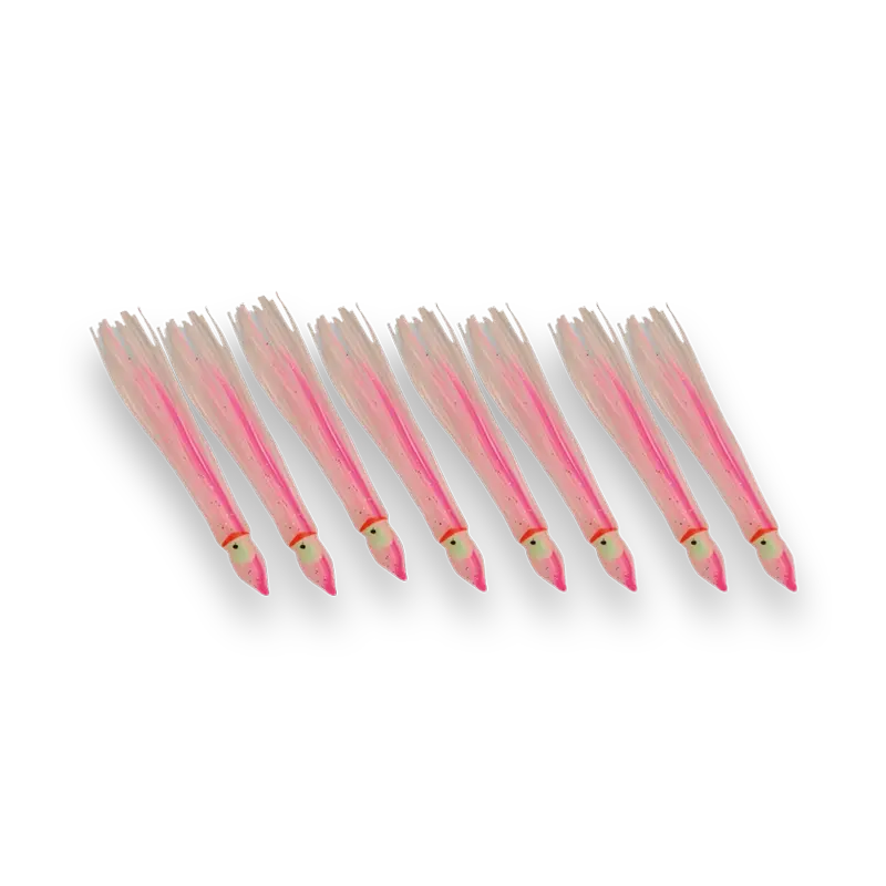 P-Line Sunrise Squid 2-5 Clear Pearl Double Pink Glow Stripes