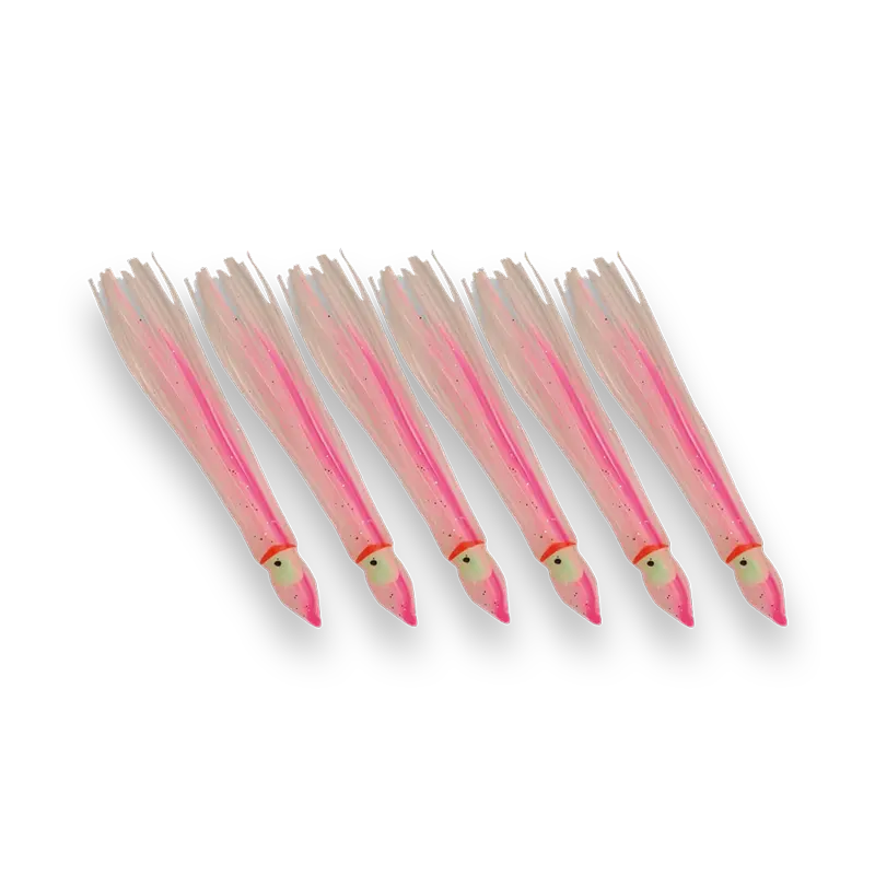 P-Line Sunrise Squid 3-5 Clear Pearl Double Pink Glow Stripes